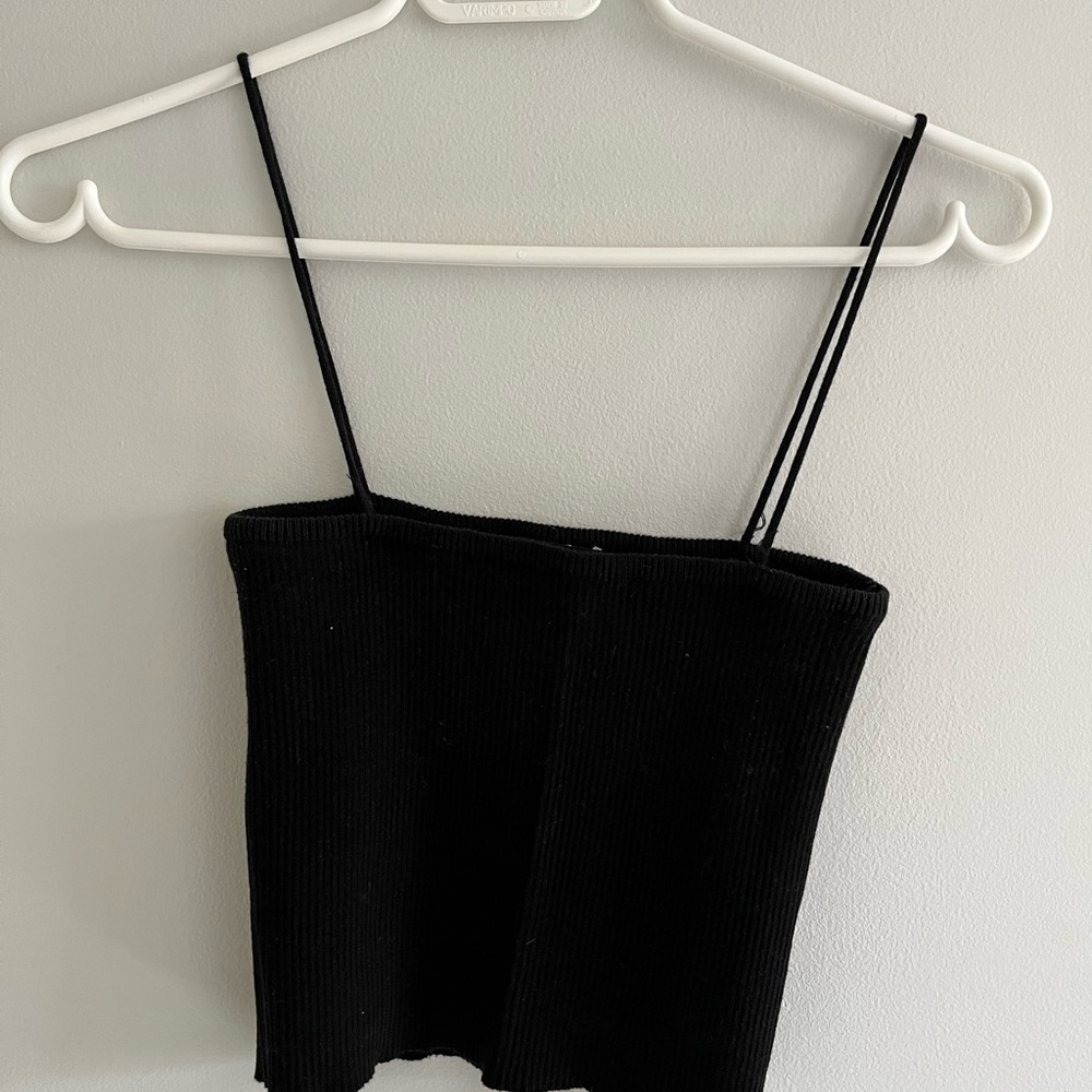 Brandy Melville Black Ribbed Women's Top